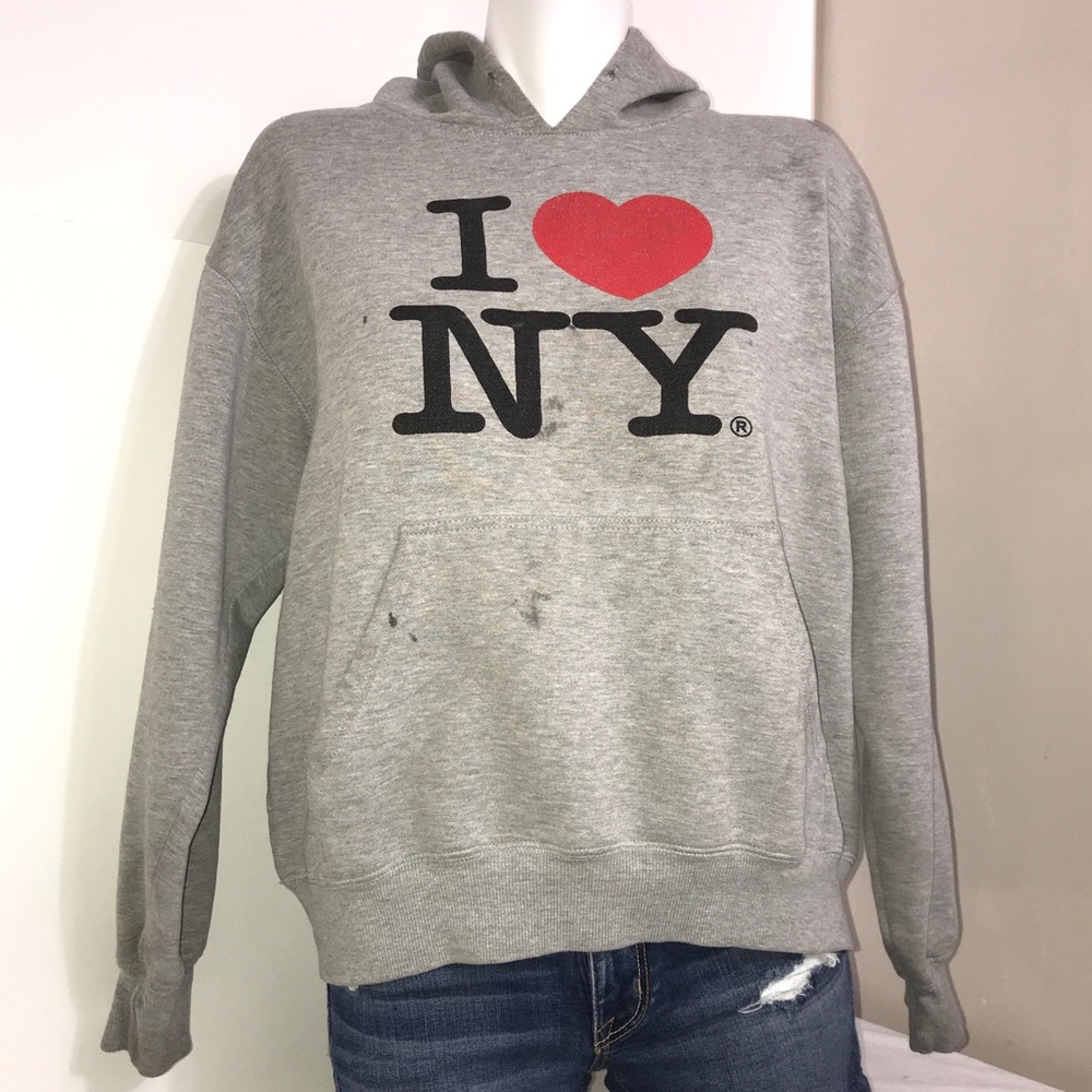 I Love New York Light Grey Comfy Everyday Hoodie